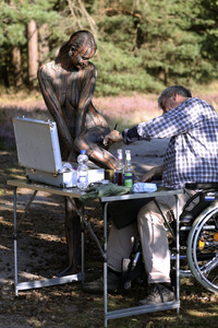 NATURE ART: Heidebäume / Heath Tress Bodypainting