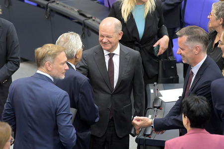 Feierstunde zum 75. Jahrestag der Konstituierung des ersten Deutschen Bundestages in Berlin