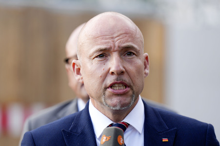 Pressestatement der CDU/CSU nach Beratungen zwischen Ampel, Union und Ländern zur Migrationspolitik in Berlin