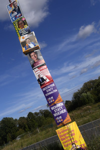 Wahlplakate in Bernau bei Berlin