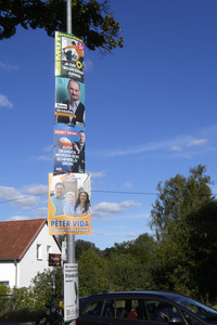 Wahlplakate in Bernau bei Berlin