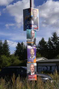 Wahlplakate in Bernau bei Berlin