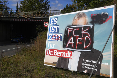 Wahlplakate in Bernau bei Berlin