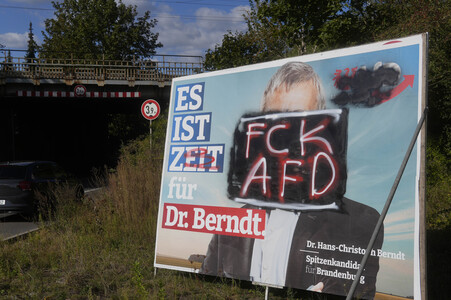 Wahlplakate in Bernau bei Berlin