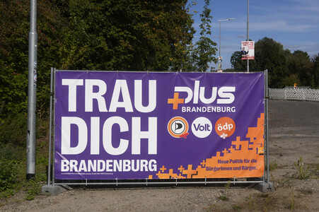 Wahlplakate in Bernau bei Berlin