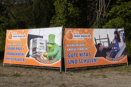 Wahlplakate in Bernau bei Berlin