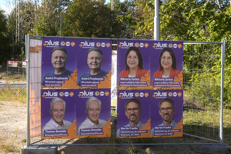 Wahlplakate in Bernau bei Berlin