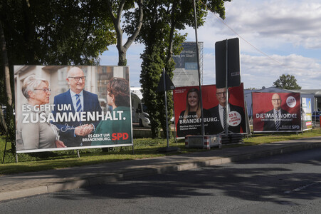 Wahlplakate in Bernau bei Berlin
