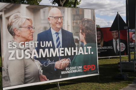 Wahlplakate in Bernau bei Berlin