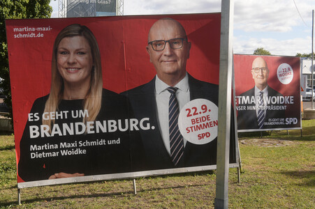 Wahlplakate in Bernau bei Berlin