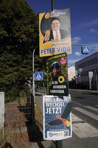 Wahlplakate in Bernau bei Berlin