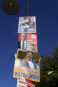Wahlplakate in Bernau bei Berlin