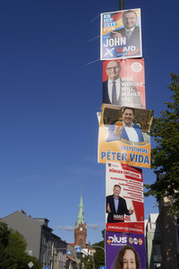 Wahlplakate in Bernau bei Berlin