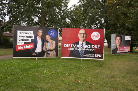 Wahlplakate in Brandenburg