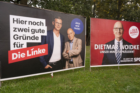 Wahlplakate in Brandenburg