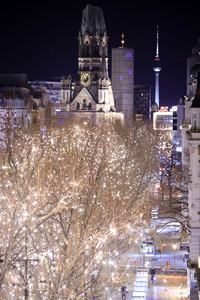 Weihnachtsbeleuchtung am Kudamm in Berlin