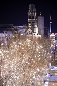 Weihnachtsbeleuchtung am Kudamm in Berlin