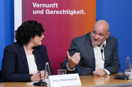 Pressekonferenz des BSW zur Landtagswahl in Brandenburg