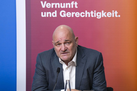 Pressekonferenz des BSW zur Landtagswahl in Brandenburg
