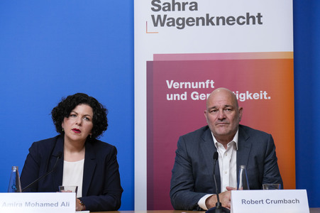 Pressekonferenz des BSW zur Landtagswahl in Brandenburg
