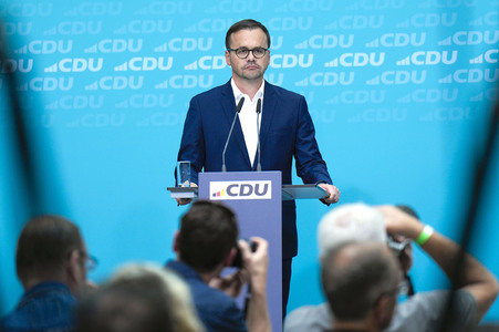 Pressekonferenz der CDU zur Landtagswahl in Brandenburg
