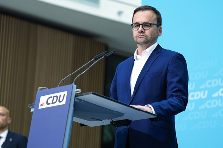 Pressekonferenz der CDU zur Landtagswahl in Brandenburg