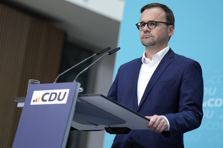 Pressekonferenz der CDU zur Landtagswahl in Brandenburg