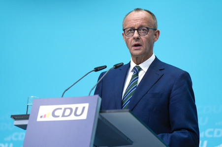 Pressekonferenz der CDU zur Landtagswahl in Brandenburg