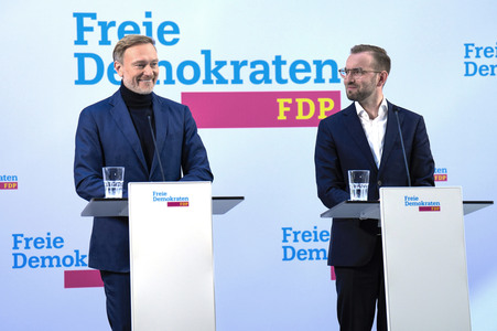 Pressekonferenz der FDP zur Landtagswahl in Brandenburg