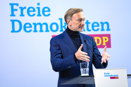 Pressekonferenz der FDP zur Landtagswahl in Brandenburg
