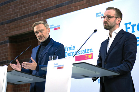 Pressekonferenz der FDP zur Landtagswahl in Brandenburg