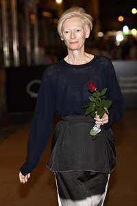 Ankunft von Tilda Swinton auf dem San Sebastian International Film Festival 2024
