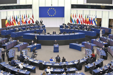 Nana Akufo-Addo spricht vor dem EU-Parlament in Straßburg