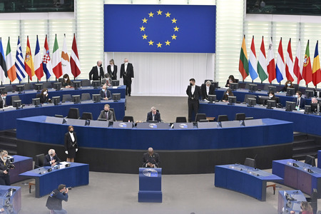 Nana Akufo-Addo spricht vor dem EU-Parlament in Straßburg