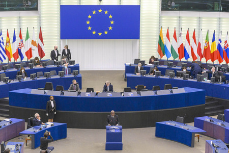 Nana Akufo-Addo spricht vor dem EU-Parlament in Straßburg