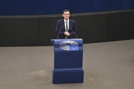 Plenartagung im Europäischen Parlament in Straßburg