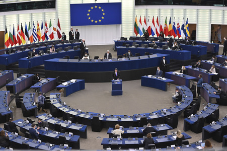 Plenartagung im Europäischen Parlament in Straßburg