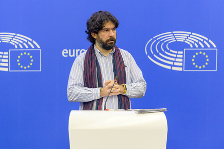 Pressekonferenz im Europäischen Parlament in Straßburg
