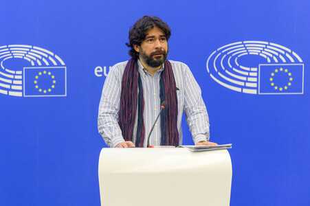 Pressekonferenz im Europäischen Parlament in Straßburg