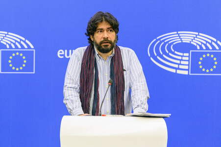 Pressekonferenz im Europäischen Parlament in Straßburg