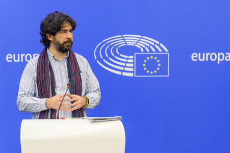 Pressekonferenz im Europäischen Parlament in Straßburg