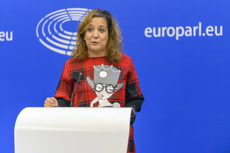 Pressekonferenz im Europäischen Parlament in Straßburg