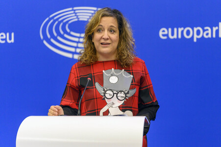 Pressekonferenz im Europäischen Parlament in Straßburg