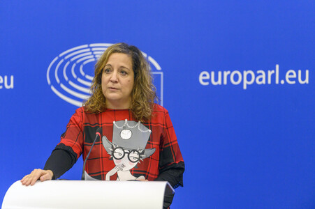 Pressekonferenz im Europäischen Parlament in Straßburg