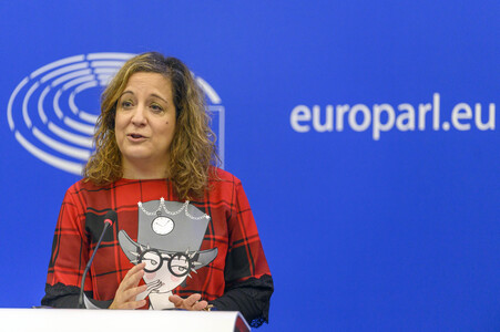 Pressekonferenz im Europäischen Parlament in Straßburg