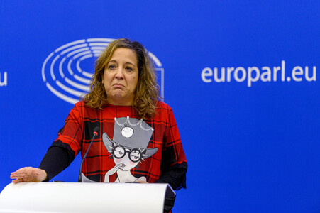 Pressekonferenz im Europäischen Parlament in Straßburg