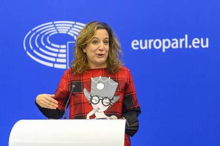 Pressekonferenz im Europäischen Parlament in Straßburg