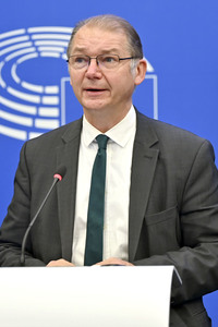 Pressekonferenz im Europäischen Parlament in Straßburg