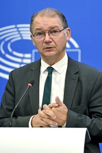 Pressekonferenz im Europäischen Parlament in Straßburg