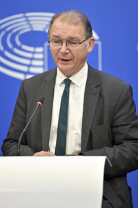 Pressekonferenz im Europäischen Parlament in Straßburg